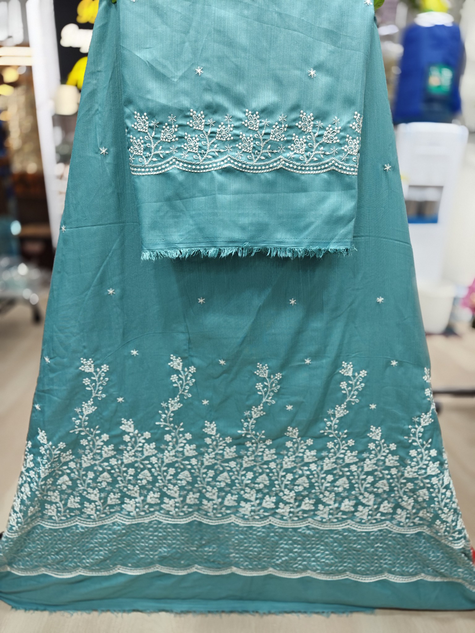 Sea Green Big Gher Full Embroidered Ghagra and Pardi Sea Green Big Gher Full Embroidered Ghagra and Pardi